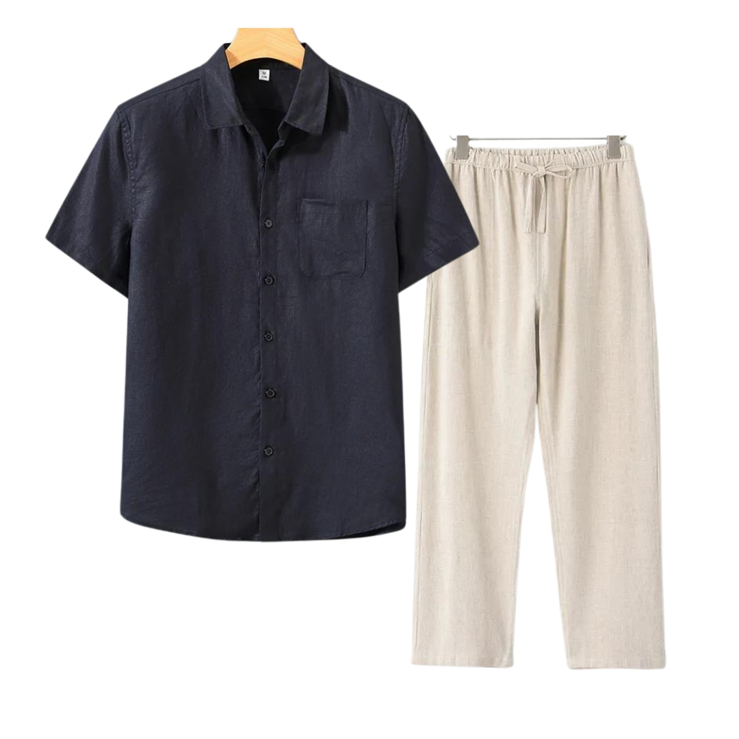 Shortsleeve linnen set