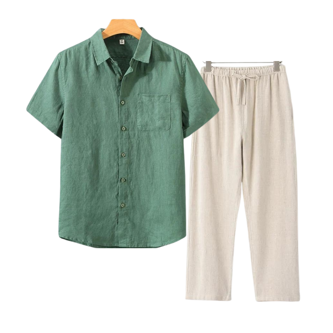 Shortsleeve linnen set